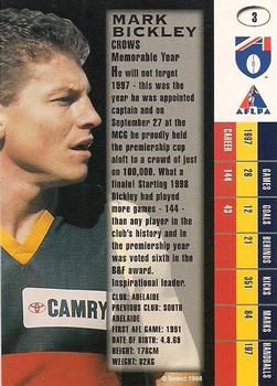 1998 Select AFL Signature Series #3 Mark Bickley Back